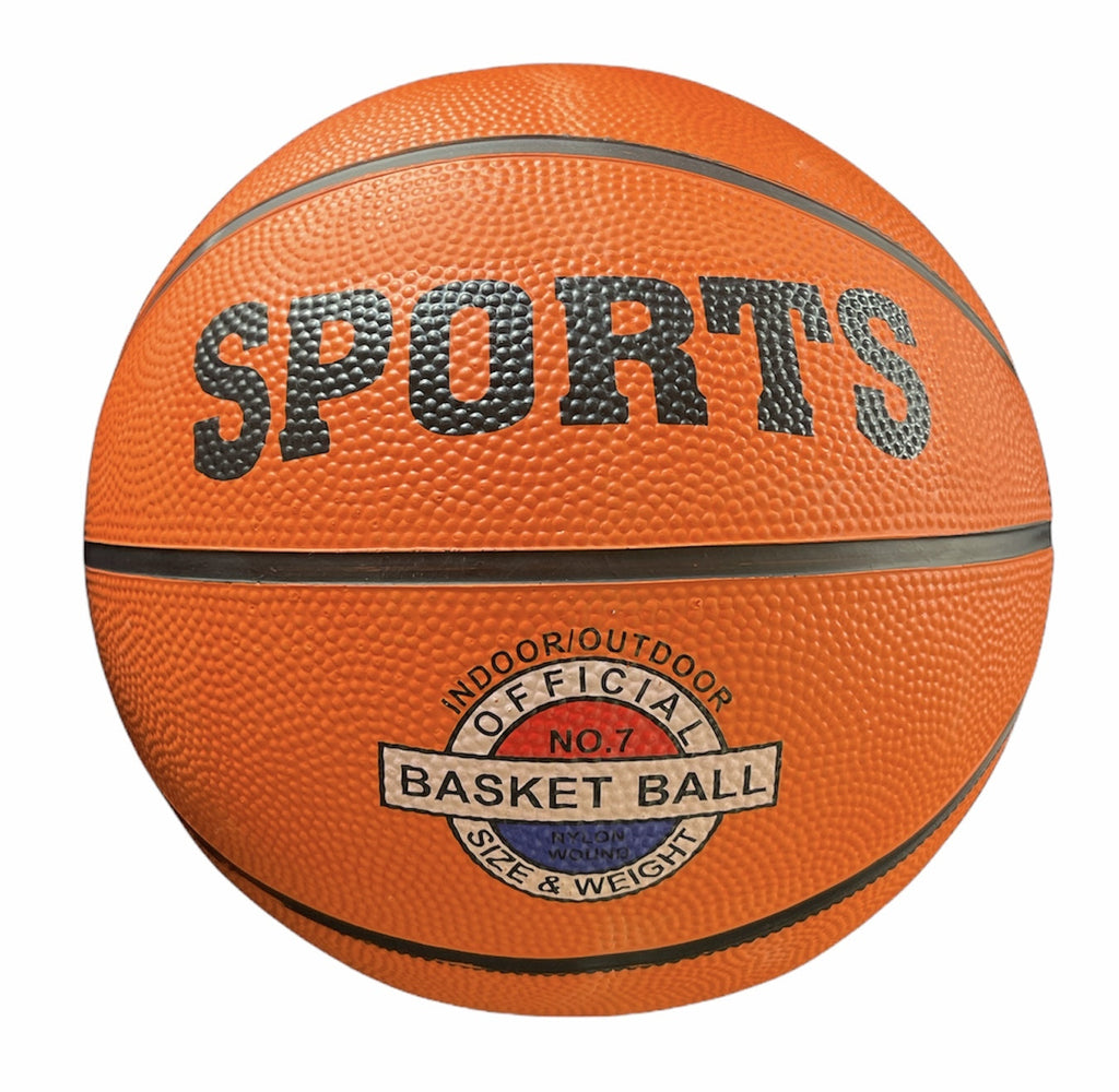 NNEDSZ Classic Rubber Basketball Training Standard Size Downtown for NBA- Black/Orange